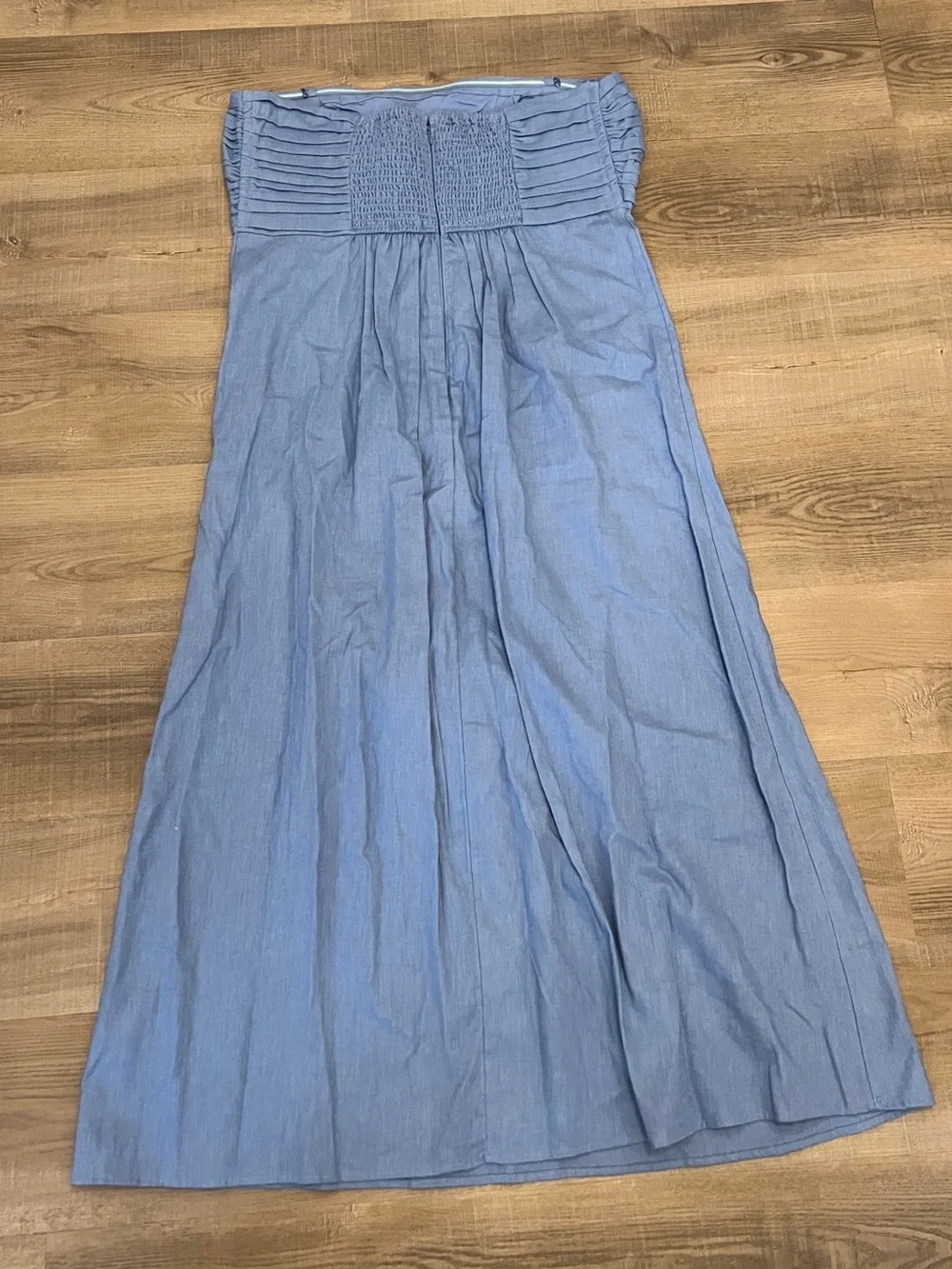Abercrombie & Fitch Strapless Maxi Dress in Light Blue
